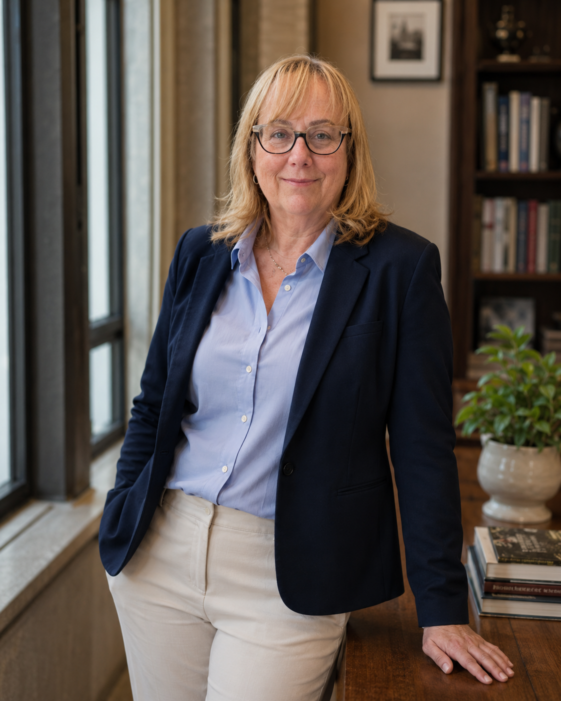 Illyse Kaplan standing in her office